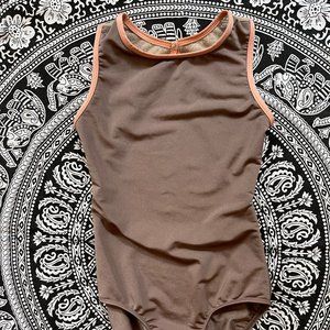 Maria Crown Brown Leotard with mesh back Child size MC